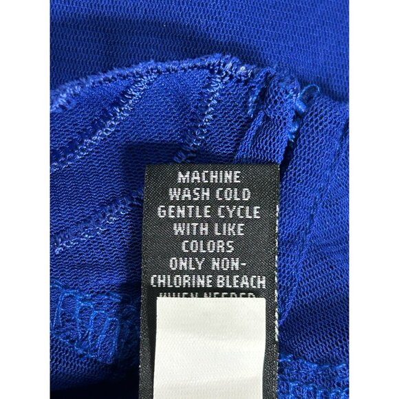 INC International Concepts Embroidered Sleeveless Top in Blue - Sz XL - New - Picture 8 of 8